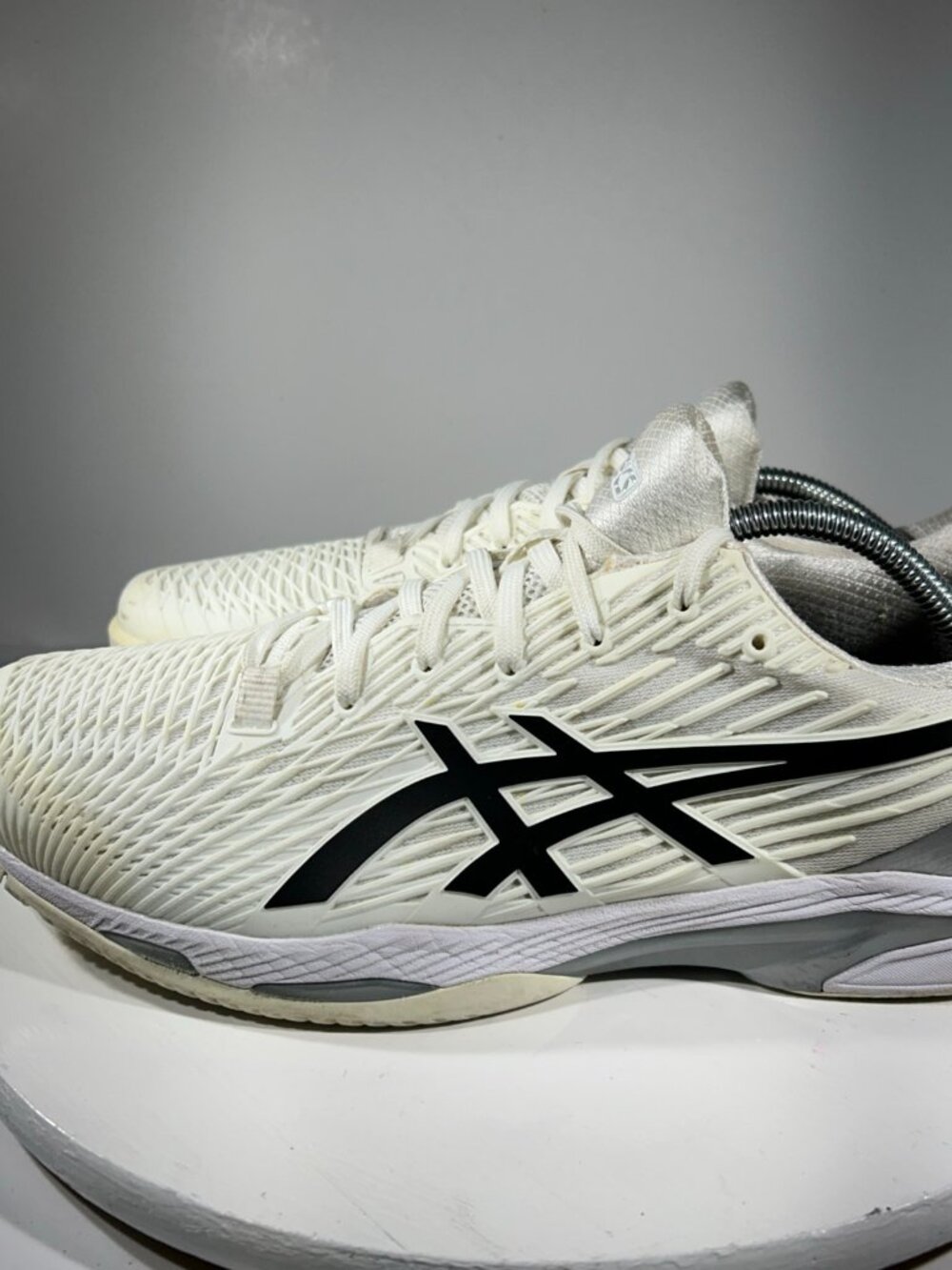 Asics Solutions Speed FF Tennis Pickleball Shoes Mens Size 12 White Sneakers Gym